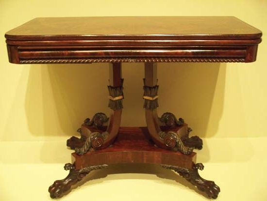 Britannica Within Mix Leather Imprint Metal Frame Console Tables (Photo 14 of 20)