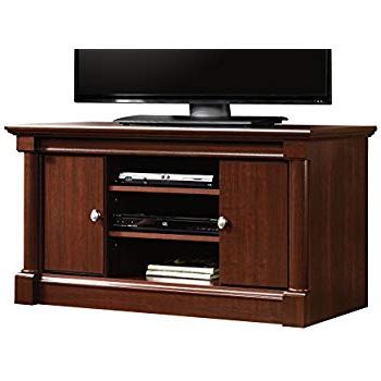 Cherry Wood Tv Stands With Well Known Amazon: Sauder Palladia Panel Tv Stand, Select Cherry Finish (View 4 of 20)