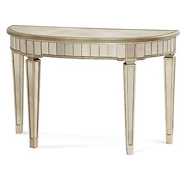 Clairemont Demilune Console Tables Intended For Famous Borghese Mirrored Demilune Console (View 5 of 20)