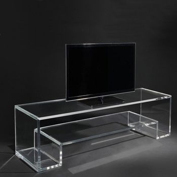 Clear Acrylic Tv Stands With Fashionable Custom Clear Acrylic Stunning Tv Stand Monitor Stand Perspex (View 1 of 20)