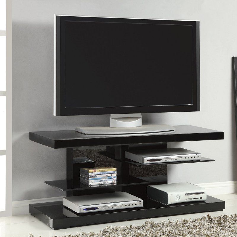 Coaster Furniture 50 In. Tv Stand With Floating Glass Shelves Within Well Known Floating Glass Tv Stands (Photo 8 of 20)