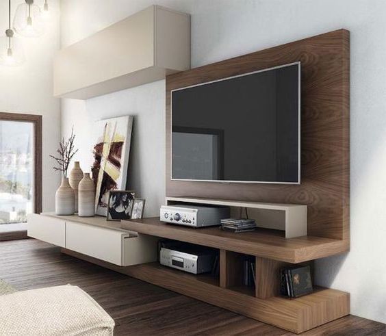 Contemporary Tv Cabinets With Well Known Contemporary And Stylish Tv Unit And Wall Cabinet Composition In (Photo 1 of 20)