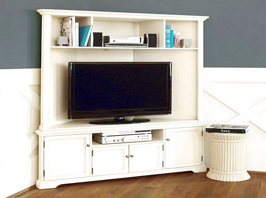 Featured Photo of 2024 Latest Corner Tv Cabinets for Flat Screens with Doors