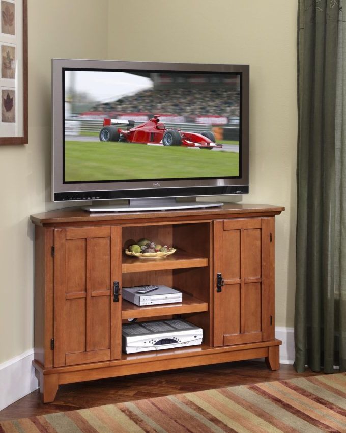 Corner Oak Tv Stands For Flat Screen Within Recent Living Room: Marvellous Dark Oak Tv Stands For Flat Screen Your (View 17 of 20)