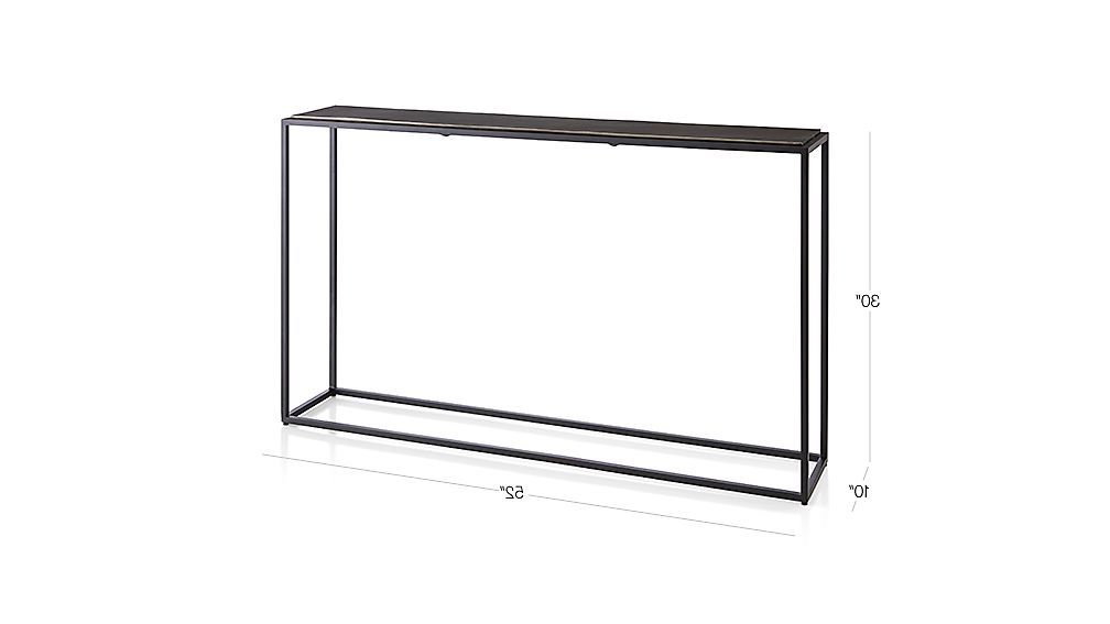 Featured Photo of 20 Best Mix Leather Imprint Metal Frame Console Tables