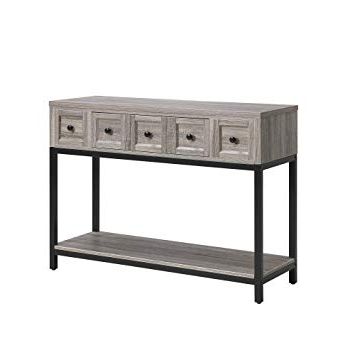 Current Amazon: Altra Furniture Console Table In Sonoma Oak Finish Regarding Parsons Walnut Top & Dark Steel Base 48x16 Console Tables (View 19 of 20)