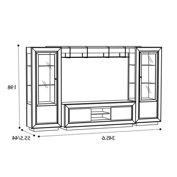 Current Black Gloss Tv Wall Units With Regard To Minton Ivory High Gloss Tv Wall Unit With Bridge : F D Interiors Ltd (View 20 of 20)