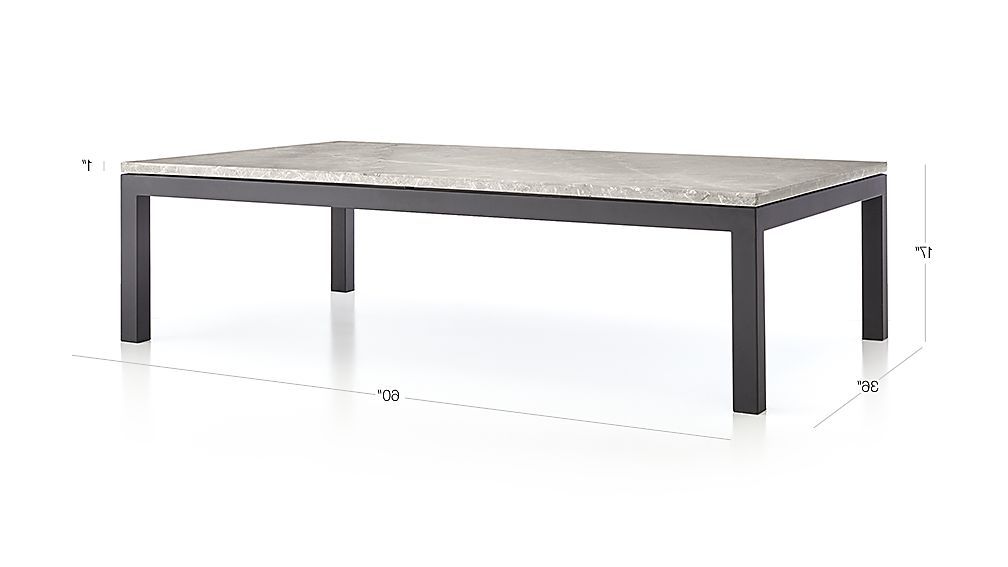 Current Parsons Grey Marble Top/ Dark Steel Base 60x36 Large Rectangular Inside Parsons White Marble Top & Elm Base 48x16 Console Tables (View 17 of 20)