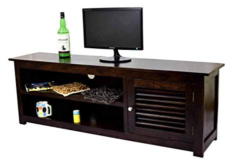 Daintree Tv Stands With 2017 Daintree Dyna Solid Wood Tv Entertainment Unit (dark Walnut Finish (View 12 of 20)