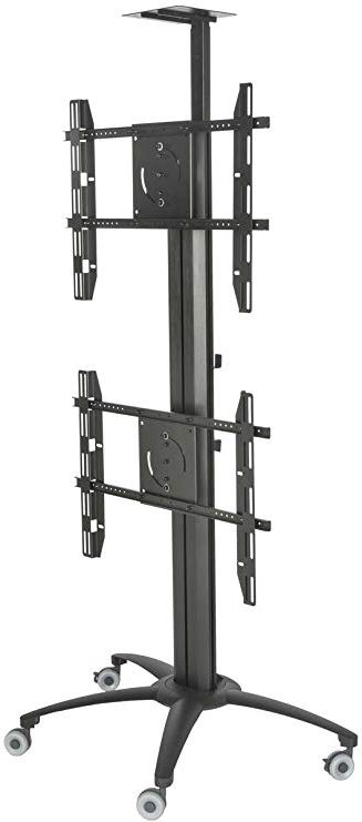 Dual Tv Stands Intended For Newest Amazon: Displays2go Lpgp36wb2 Dual Tv Stand, Single Sided, For (View 9 of 20)