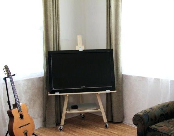 Easel Tv Stand Stand Easel Solid Ash Stand Easel Easel Tv Stand Diy Pertaining To Most Recently Released Easel Tv Stands For Flat Screens (View 17 of 20)