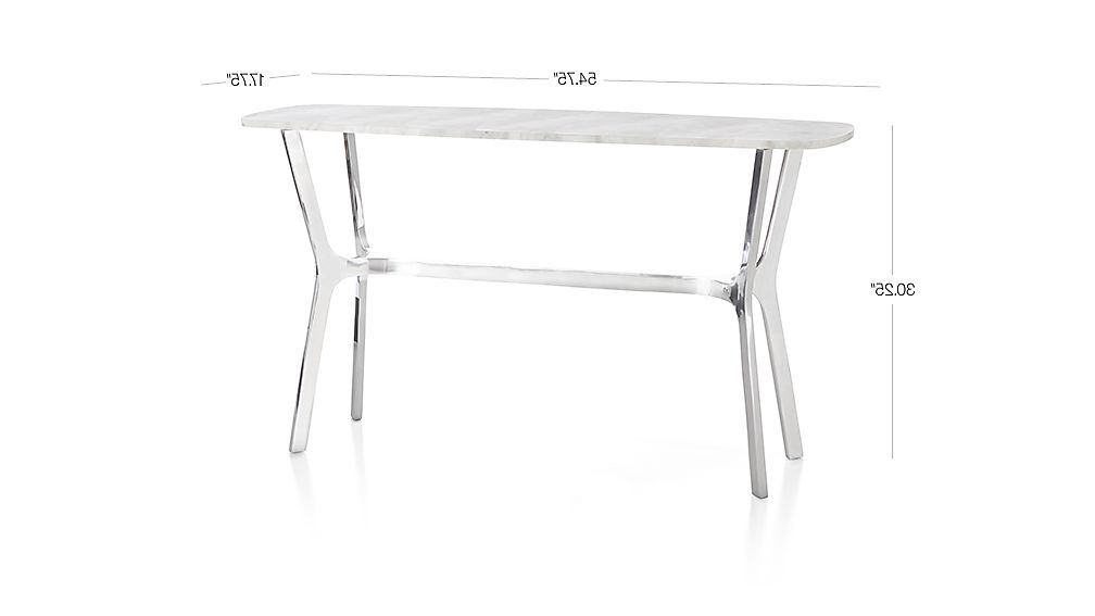 Elke Marble Console Tables With Polished Aluminum Base Regarding Famous Elke Marble Console Table With Polished Aluminum Base (View 1 of 20)