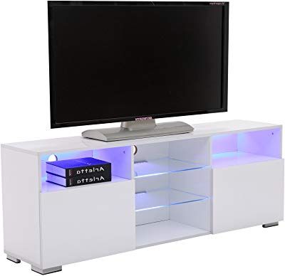 Famous Jaxon 71 Inch Tv Stands Pertaining To Amazon: Joolihome Wood Tv Stand High Gloss Black Tv Shelves (View 17 of 17)