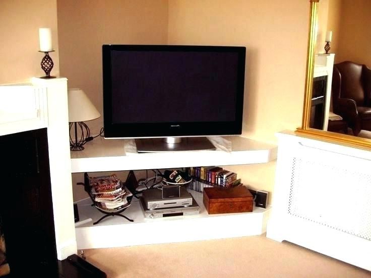 Fashionable Corner Tv Living Room Design Lack Corner Stand White Small Cabinet Inside White Small Corner Tv Stands (Photo 8 of 20)