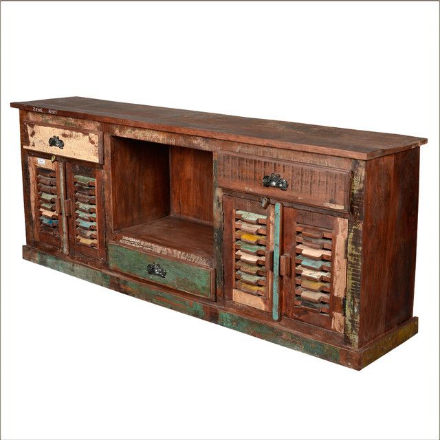 Fashionable Recycled Wood Tv Stands For Indian Recycled Wood 3 Drawer 4 Door Tvc – Buy Jodhpur Tv Stand (View 12 of 20)