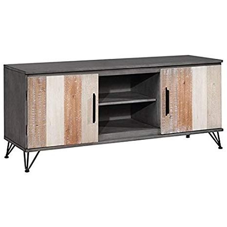 Favorite Dixon White 58 Inch Tv Stands With Amazon: Furniture Of America Estelle 60" Tv Stand In Gray (View 2 of 20)