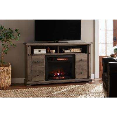 Favorite Oak – Electric Fireplaces – Fireplaces – The Home Depot Throughout Kilian Grey 49 Inch Tv Stands (View 12 of 20)