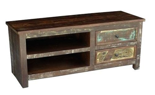 Favorite Reclaimed Wood Corner Tv Stands Cabinet With Double Drawers And In Corner Tv Stands With Drawers (Photo 14 of 20)
