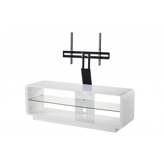 Favorite White Cantilever Tv Stands In Luna 1400 White Tv Stand With Optional Cantilever Bracket – Big Av (View 15 of 20)