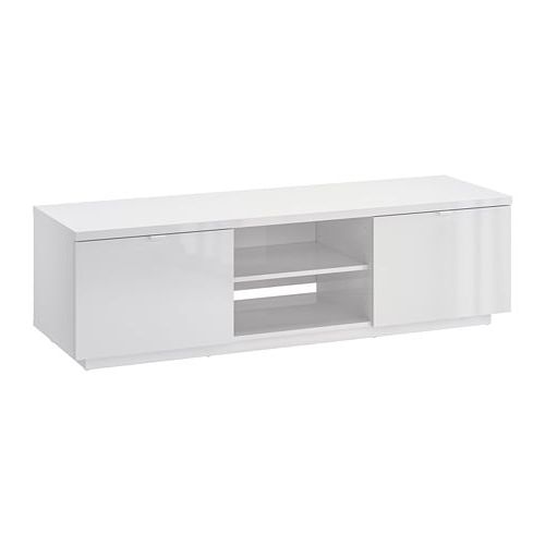High Gloss Tv Benches Intended For 2018 Byås Tv Bench High Gloss White 160 X 42 X 45 Cm – Ikea (View 16 of 20)