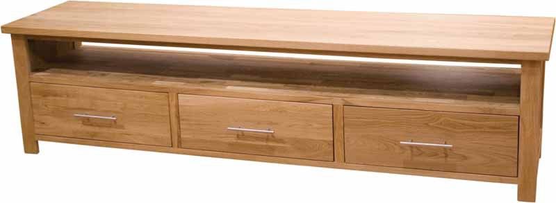Inspire Oak Large Widescreen Tv Unit – Default Store View Furniture Intended For Most Popular Oak Widescreen Tv Units (Photo 1 of 20)