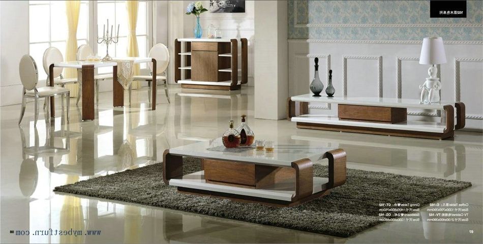 Interesting Modern Living Room Furniture Set Coffee Table Tv Stand Within 2018 Tv Stand Coffee Table Sets (View 13 of 20)