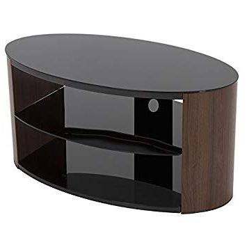 King Universal Wood Effect Tv Stand With Black Glass: Amazon.co (View 11 of 20)