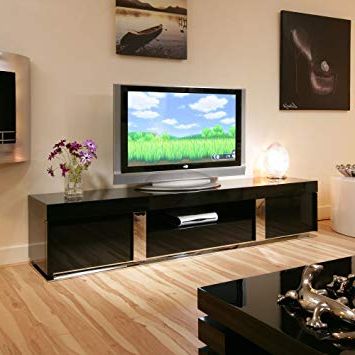 Large Black Tv Unit With Regard To Trendy Tv Stand / Cabinet / Unit Large  (View 3 of 20)