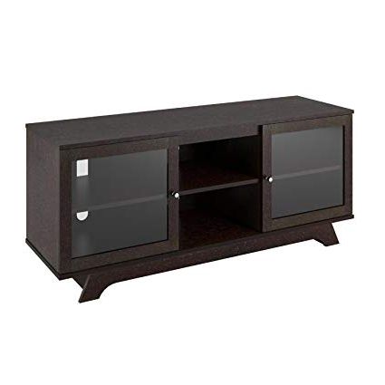 Latest Amazon: Tv Stand For Flat Screens Wood Premium Low Entertainment With Regard To Wooden Tv Stands For 55 Inch Flat Screen (Photo 13 of 20)