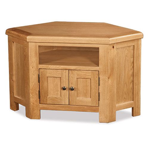 Latest Salisbury Oak Corner Tv Stand Up To 47" Screen Throughout Oak Furniture Tv Stands (View 20 of 20)