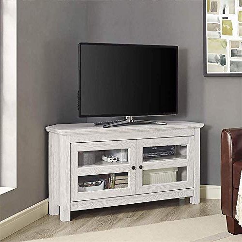 Latest White Corner Tv Stand: Amazon In White Wood Corner Tv Stands (View 1 of 20)