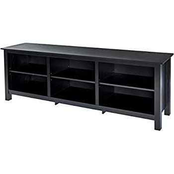 Maddy 70 Inch Tv Stands Throughout Popular Amazon: We Furniture 70" Espresso Wood Tv Stand Console: Kitchen (View 7 of 20)