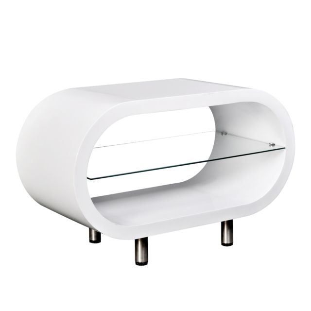 Modern Designer High Gloss White Tv Stand Entertainment Glass Oval Within Most Current White Gloss Oval Tv Stands (View 11 of 20)