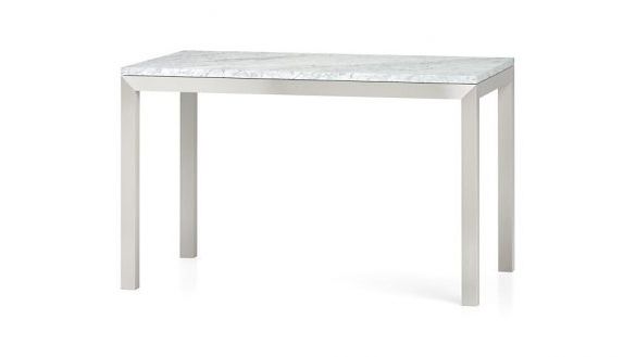 Most Current Lovely Marble Top Sofa Table Of Parsons White Brass Base 48x16 In Parsons White Marble Top & Stainless Steel Base 48x16 Console Tables (View 5 of 20)