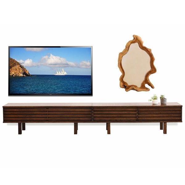 Most Current Low Tv Stand Modern Profile – Lotus – Russet Brown (View 16 of 20)