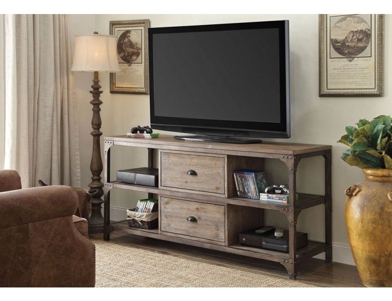 Most Current Stevens Industrial Style Tv Stand Intended For Industrial Style Tv Stands (View 11 of 20)