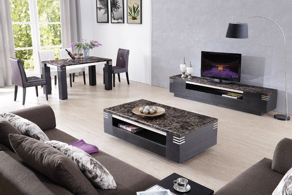 Most Popular Lizz Black Living Room Furniture Tv Stand And Coffee Table Tv Intended For Tv Cabinets And Coffee Table Sets (View 9 of 20)