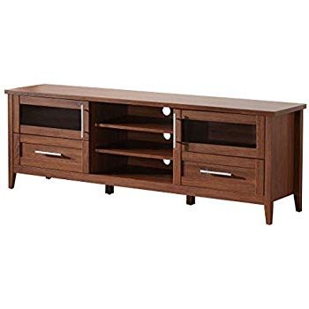 Most Recent Amazon: We Furniture 70" Espresso Wood Tv Stand Console: Kitchen Pertaining To Maddy 70 Inch Tv Stands (View 11 of 20)