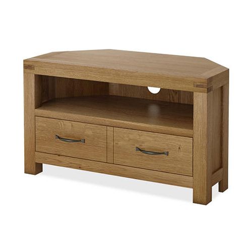 Most Recent Chunky Oak Tv Units Inside Buy Solid Oak Corner Tv Units At Furniture Octopus (View 8 of 20)