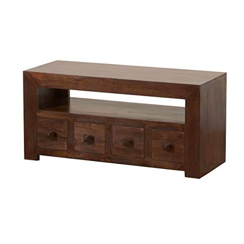 Most Recent Dark Wood Tv Stands Within Dark Wood Tv Stand: Amazon.co.uk (Photo 1 of 20)