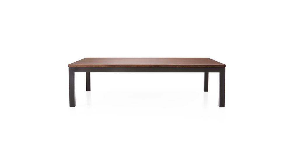 Most Recent Parsons Walnut Top/ Dark Steel Base 60x36 Large Rectangular Coffee Within Parsons Walnut Top & Dark Steel Base 48x16 Console Tables (View 6 of 20)