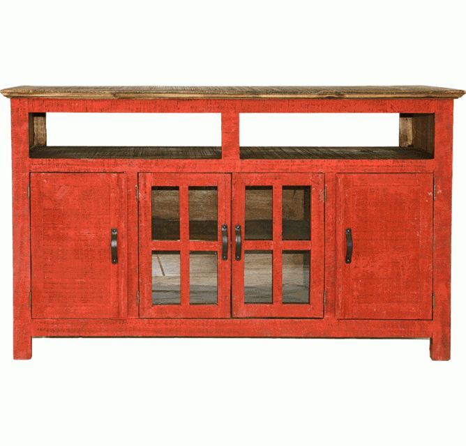 Most Recent Rustic Red Tv Stand, Red Tv Stand, Painted Red Tv Stand Pertaining To Red Tv Stands (View 3 of 20)