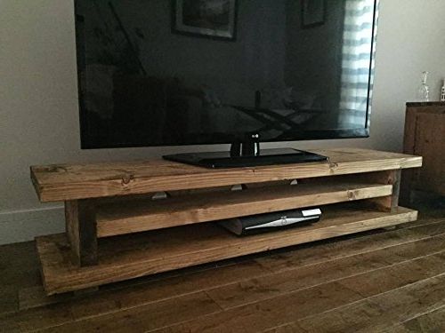 Most Recent Solid Rustic Handmade Pine Tv Unit, Finished In A Chunky Country Oak With Regard To Chunky Wood Tv Units (Photo 9 of 20)
