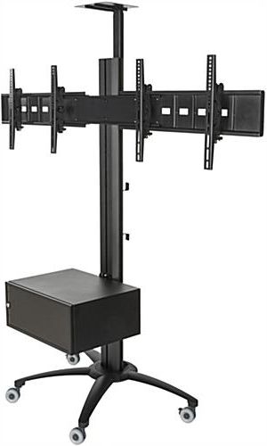 Most Recently Released Double Lcd Monitor Stand On Wheels (View 4 of 20)