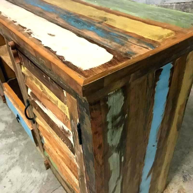 Most Up To Date Corner Tv Stands With Drawers Pertaining To Reclaimed Wood Corner Tv Stands Cabinet With Double Drawers And (Photo 17 of 20)