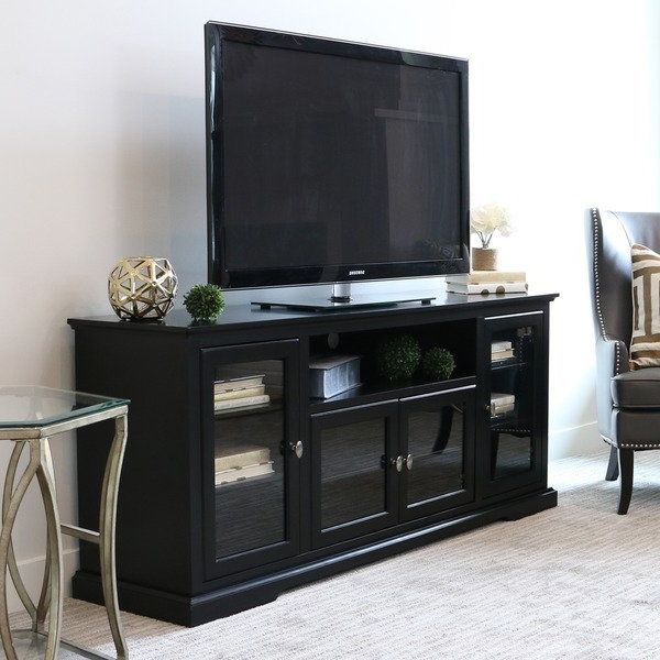 Most Up To Date Shop Copper Grove Beaverhead 70 Inch Black Wood Highboy Tv Stand With Regard To Tv Stands For 70 Inch Tvs (Photo 1 of 20)
