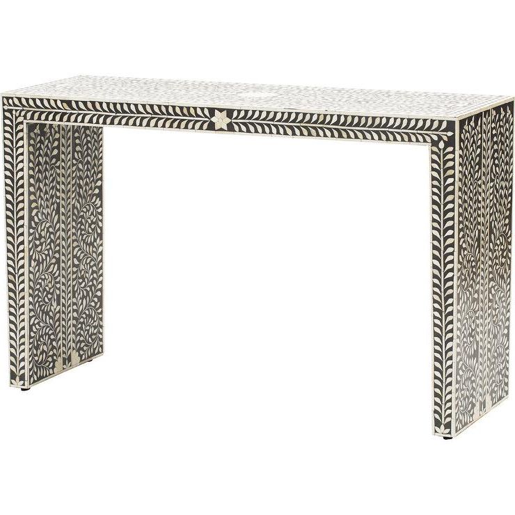 Navarro Black And Ivory Console Bernhardt With Regard To Most Recently Released Intarsia Console Tables (View 4 of 20)