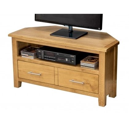 Newest Corner Tv Stands In Cornwall & Devon At Furniture World – Furniture Intended For Corner Tv Stands With Drawers (Photo 11 of 20)