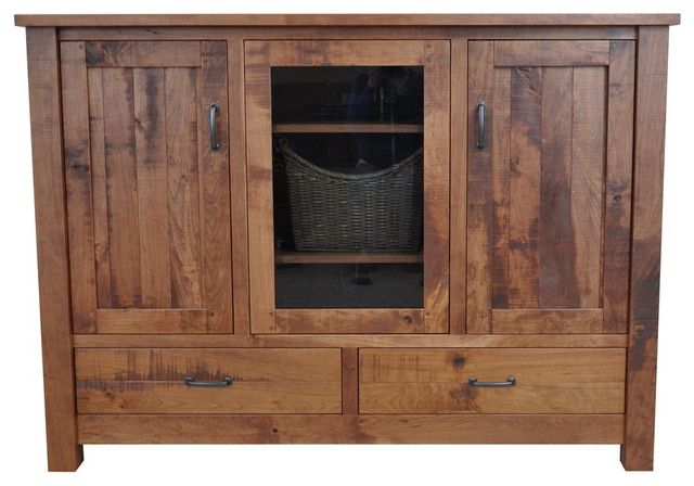 Newest Rustic Red Tv Stands With Regard To Rustic Cherry Wood Entertainment Center – Rustic – Entertainment (View 15 of 20)