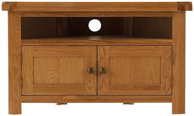 Newest Rustic Wood Tv Cabinets Regarding Tv Cabinets : Oldbury Rustic Oak Corner Tv Unitoldbury Rustic Oak (Photo 5 of 20)